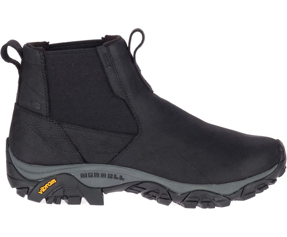 Kozaki Merrell Męskie Czarne - Moab Adventure Chelsea Waterproof - 347250-JWF